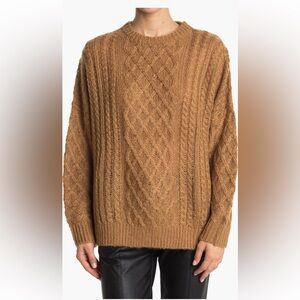Cable Knit Sweater in Warm Brown